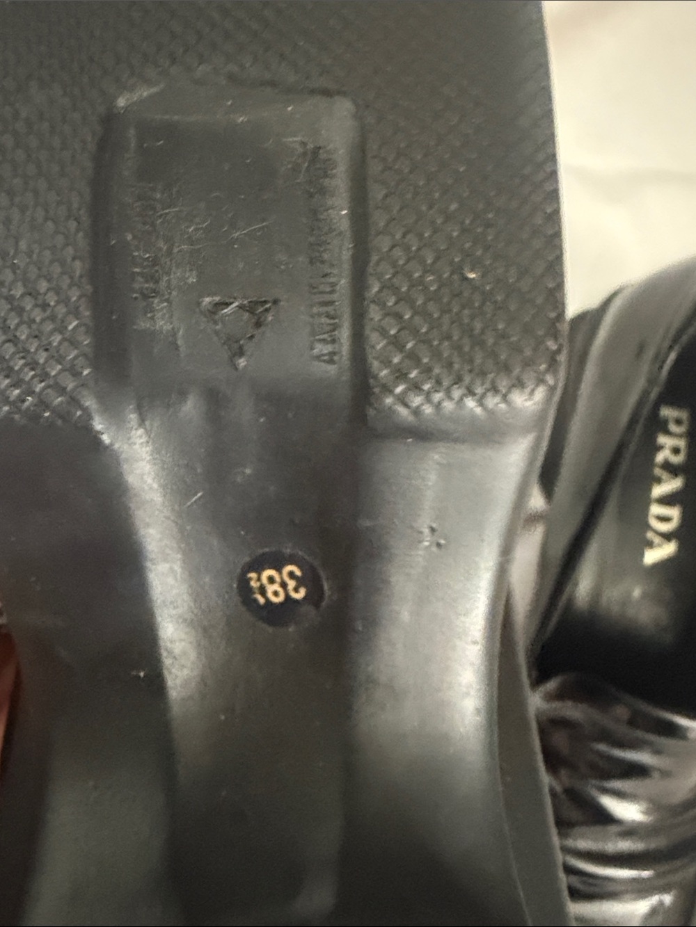 Prada Black Patent Leather Square-Toe Loafers - Picture 7 of 14